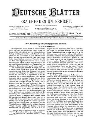 Die Bedeutung der pädagogische Theorie