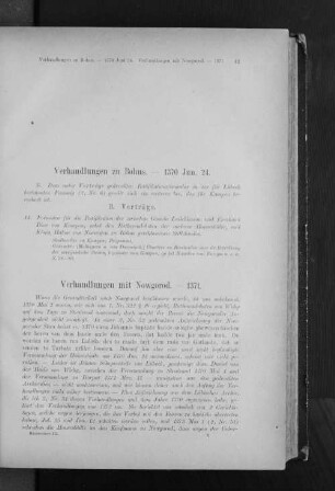 Verhandlungen mit Nowgorod. - 1371.