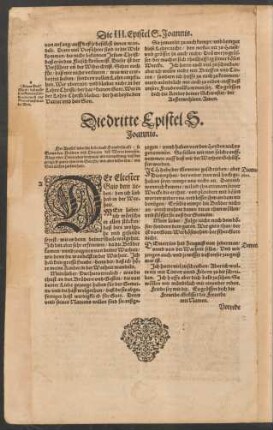 Die dritte Epistel S. Joannis.
