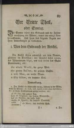 Der Dritte Theil, oder Syntax
