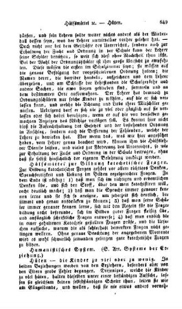 Humanistisches System, (s. Art. Systeme der Erziehung)