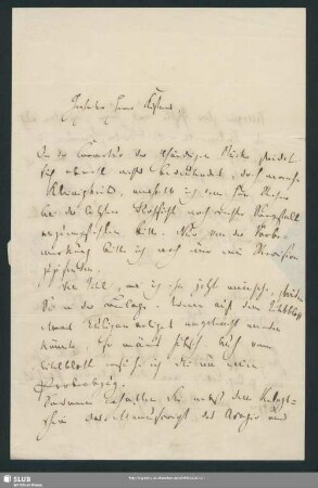 Eigenhändiger Brief von Robert Schumann an Fr. Kistner und C. F. W. Siegel, Musikverlag und Sortiment, Leipzig - Mscr.Dresd.Aut.764