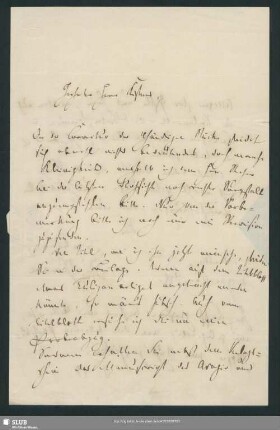 Eigenhändiger Brief von Robert Schumann an Fr. Kistner und C. F. W. Siegel, Musikverlag und Sortiment, Leipzig - Mscr.Dresd.Aut.764