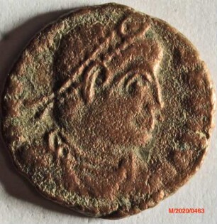Römische Münze, Nominal Centenionalis, Prägeherr Valens, Prägeort Siscia, Original