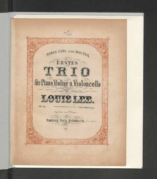 Erstes Trios : für Piano, Violine und Violoncello ; op. 10