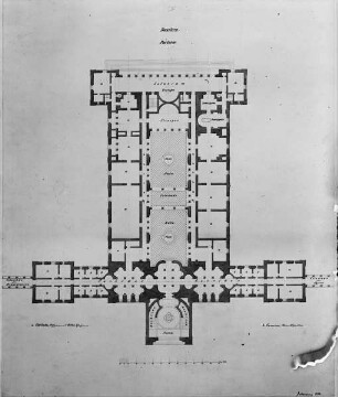 Schloss Linderhof, Byzantinischer Palast, Grundriss Erdgeschoss