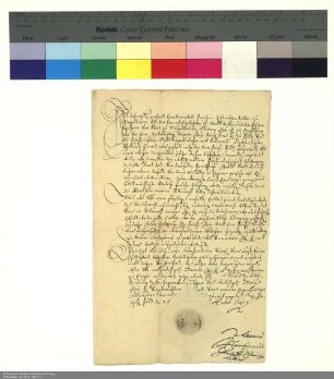 Erklärung Johann Leonard Henkmantels, Echterischer Kellner zu Mespelbrunn, bezüglich seiner Bevollmächtigung zum Lehenempfang durch seinen Herrn Adolf Valentin Ludwig Echter Freiherr von und zu Mespelbrunn