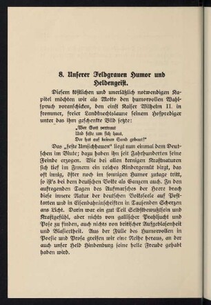 112-131, 8. Unserer Feldgrauen Humor und Heldengeist
