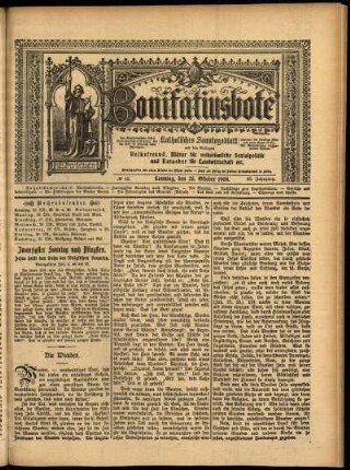 Erste Ausgabe vom Sonntag, den 25. Oktober 1908.