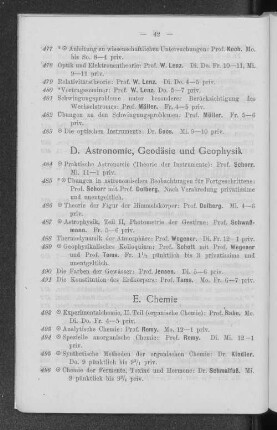 D. Astronomie, Geodäsie, Geophysik