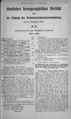 No. 27, 16. Dezember 1915
