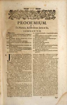 Jus Canonicum Universum : Clara Methodo Juxta Titulos Quinque Librorum Decretalium In Quaestiones distributum, Solidisque Responsionibus , & Objectionum Solutionibus dilucidatum, 1