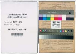 Entnazifizierung Heinrich Huelsken , geb. 04.07.1889 (Hausmeister)