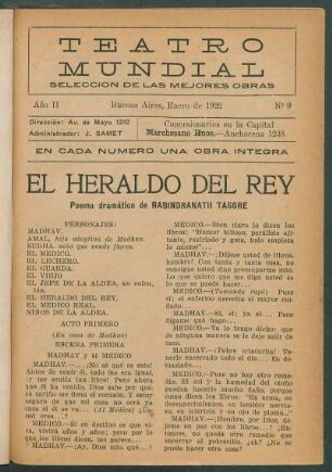 El heraldo del rey : poema dramático