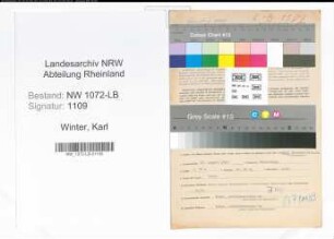 Entnazifizierung Karl Winter , geb. 21.08.1892 (Lehrer)