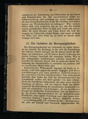 15. Die Gefahren der Bewegungsfreiheit