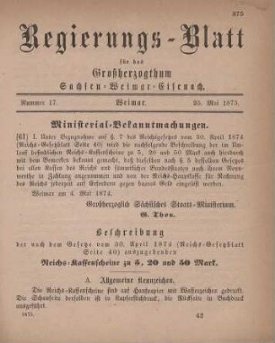 Nr. 17 : 25. Mai 1875