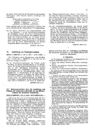 Ausbildung von Kindergärtnerinnen : [Amtliche Erlasse] ; [Amtlicher Teil]