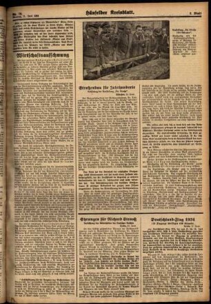 Zweite Ausgabe vom Montag, den 11. Juni 1934.