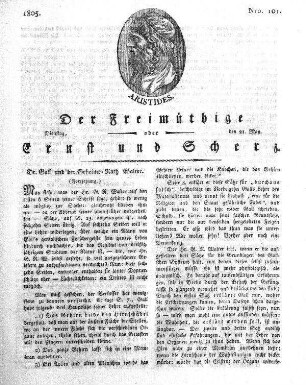 Nro. 101, Dienstag, den 21. May 1805