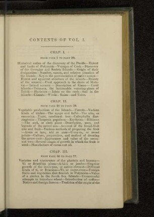 Contents of Vol. I.