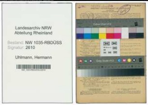 Entnazifizierung Hermann Uhlmann , geb. 25.01.1901 (Steiger)