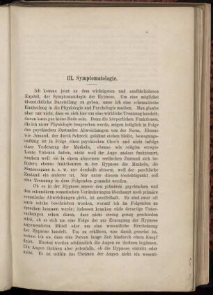 III. Symptomatologie