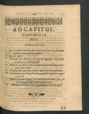 Ad Capitul. Consuluit. XXIX.