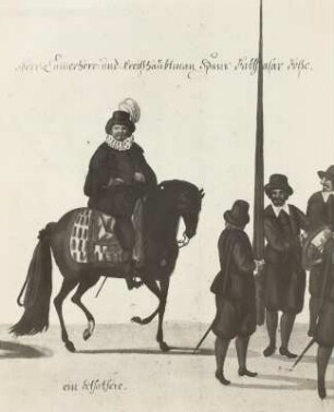 Inventions-Aufzug (Auschnitt) mit Kammerherrn und Kreishauptmann Hans Balthasar von Pose als "betsatfere"