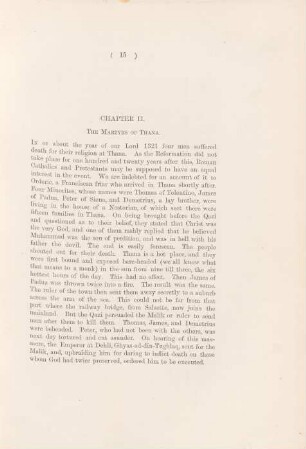 Chapter II. The martyrs of Thana