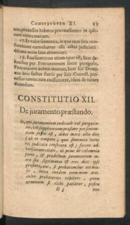 Constitutio XII. De iuramento praestando