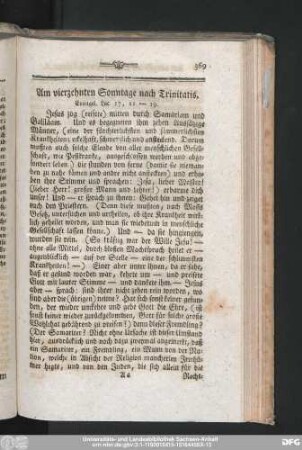 Am vierzehnten Sonntage nach Trinitatis.