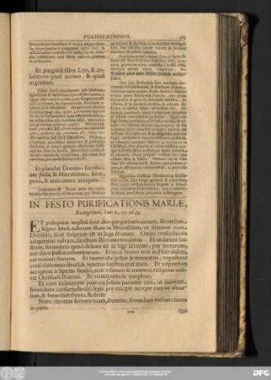 In Festo Purificationis Mariae, Evangelium, Luc. 2, 22. ad 33.