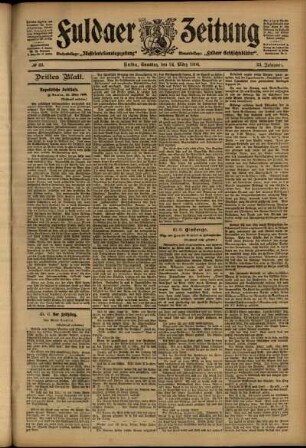 Dritte Ausgabe vom Samstag, den 24. März 1906.