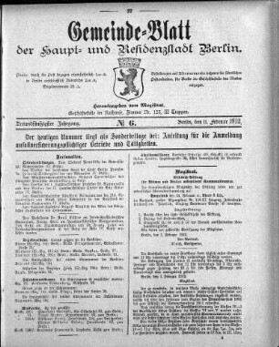 1912,6: No. 6, 11. Februar 1912