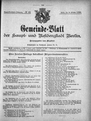 1898,43: No. 43, 16. Oktober 1898