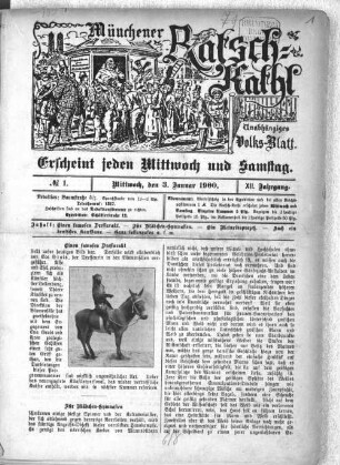 Münchener Ratsch-Kathl : nun "Münchener Lokal-Anzeiger". 1900 = Jg. 12