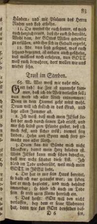 Trost im Sterben