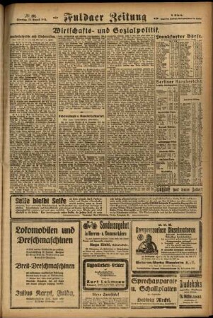 Dritte Ausgabe vom Sonntag, den 17. August 1924.