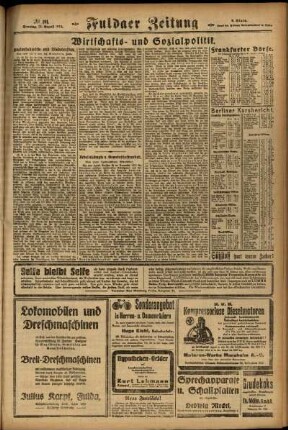 Dritte Ausgabe vom Sonntag, den 17. August 1924.