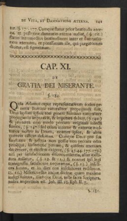 Cap. XI. De Gratia Dei Miserante.