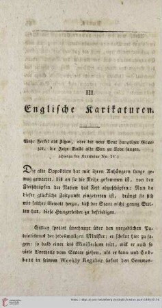 III. Englische Karikaturen