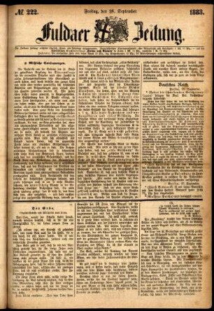 Ausgabe vom Freitag, den 28. September 1883.