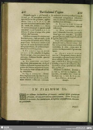In Psalmum XL. Psalmus XL.