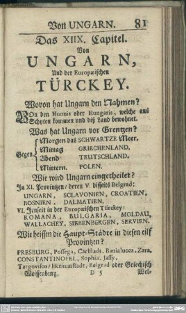 Das XIIX. Capitel. Von Ungarn, Und der Europaeischen Türckey