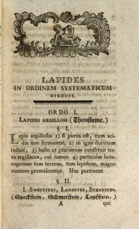 Lapides in ordinem systematicum digesti