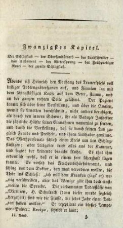 Zwanzigstes Kapitel. Der Schlagfluß ...