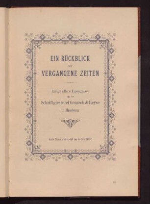 Ein Rückblick auf vergangene Zeiten
