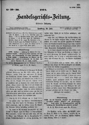 No. 29-30. 25. Juli 1874