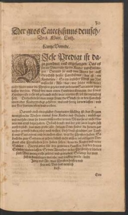 Das gros Catechismus deutsch/ Doct. Mart. Luth.